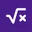 أيقونة Formula Editor: رمز الجذر التربيعي لـ x باللون الأبيض على مربع بنفسجي داكن
