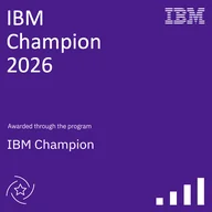 IBM Champion 2026 Odznaka IBM Champion 2026: fioletowy kwadrat z logo IBM i napisem IBM Champion 2026, przyznana w programie IBM Champion