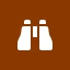 Link and Attribute Inspector icon: white binoculars on a brown square