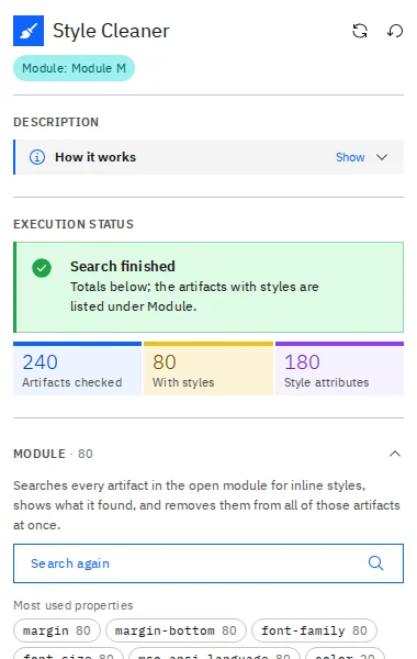 Style Cleaner in IBM DOORS Next