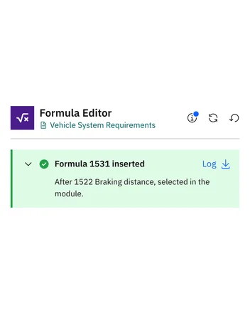 Die Formel wird als Artefakt 1531 nach 1522 eingefügt und im Modul ausgewählt